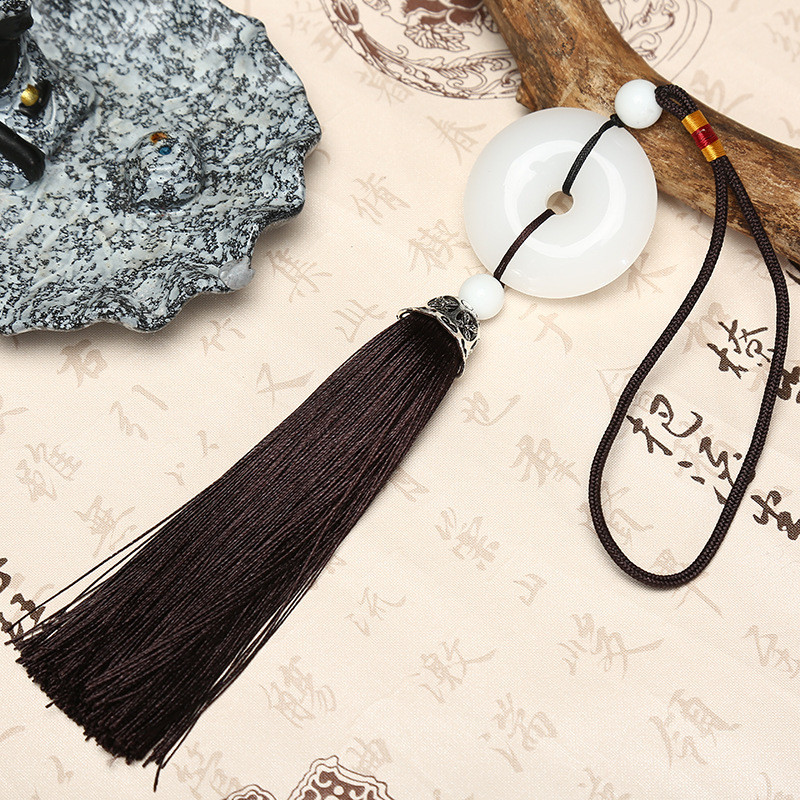 Brelocuri cu ciucuri din China, agățat pentru mașină, lanț de chei cu franjuri de jad, geantă în stil chinezesc, lanțuri cu cataramă de homar, breloc pentru chei, cadou