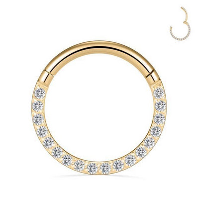 1PC G23 Titan Helix Piercing Zircon Cu Cercei Bile Nas Septum Mamelon Inel Conch Cartilage Tragus Piercing Inele Nas 16G