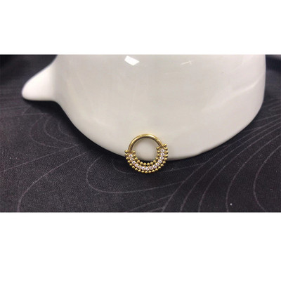 1PC G23 Titan Helix Piercing Zircon Cu Cercei Bile Nas Septum Mamelon Inel Conch Cartilage Tragus Piercing Inele Nas 16G