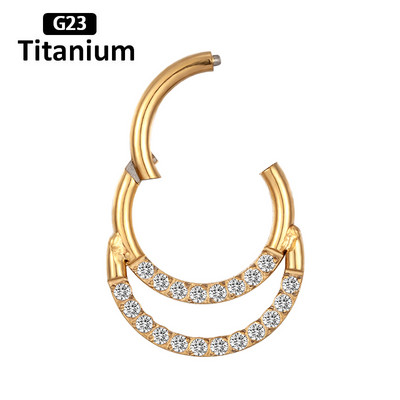 1PC G23 Titan Helix Piercing Zircon Cu Cercei Bile Nas Septum Mamelon Inel Conch Cartilage Tragus Piercing Inele Nas 16G