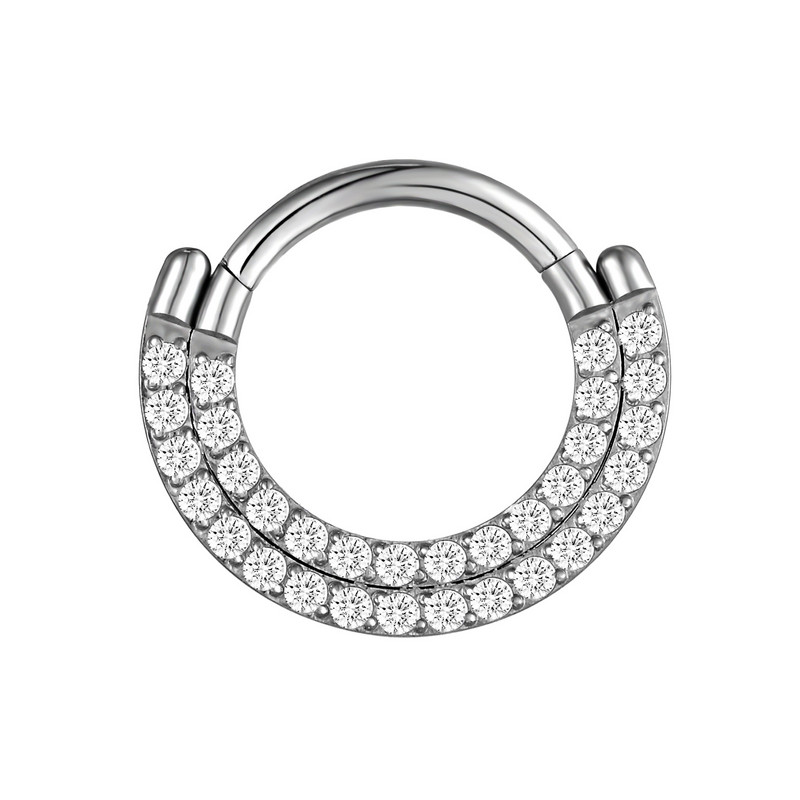 1PC G23 Titan Helix Piercing Zircon Cu Cercei Bile Nas Septum Mamelon Inel Conch Cartilage Tragus Piercing Inele Nas 16G