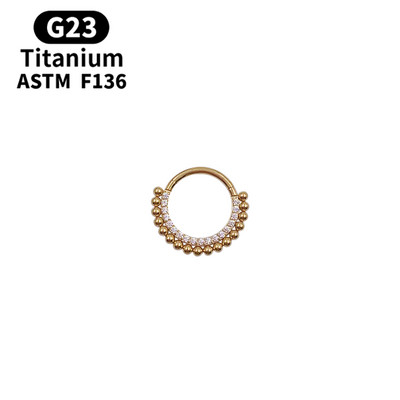 1 buc. Inel de nas la moda pentru dama G23 titan zircon Diafragma cartilaj Punctie Decoratie corporala Bijuterii Cadou de vacanta Nou 2021