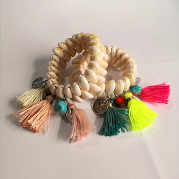 Гривни за жени Boho Ръчно изработени бижута Shell Tassel Alloy Charms Гривна Женско момиче Подаръци Аксесоари