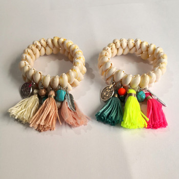 Гривни за жени Boho Ръчно изработени бижута Shell Tassel Alloy Charms Гривна Женско момиче Подаръци Аксесоари