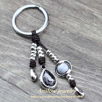 Anslow 2019 picătură de apă cristal lucrat manual margele breloc piele breloc mașină bijuterii geanta farmec cadou femei LOW0004KY