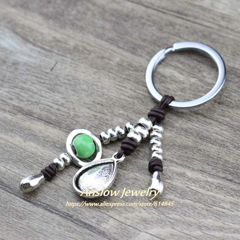 Anslow 2019 picătură de apă cristal lucrat manual margele breloc piele breloc mașină bijuterii geanta farmec cadou femei LOW0004KY