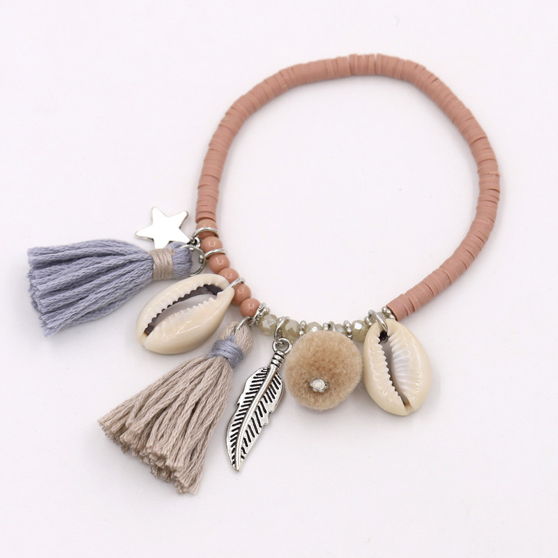 Brățări de bijuterii boho pentru femei, mărgele de lut colorate, cu ciucuri, bijuterii lucrate manual, cadouri pentru femei pentru fete