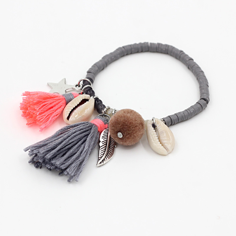 Brățări de bijuterii boho pentru femei, mărgele de lut colorate, cu ciucuri, bijuterii lucrate manual, cadouri pentru femei pentru fete