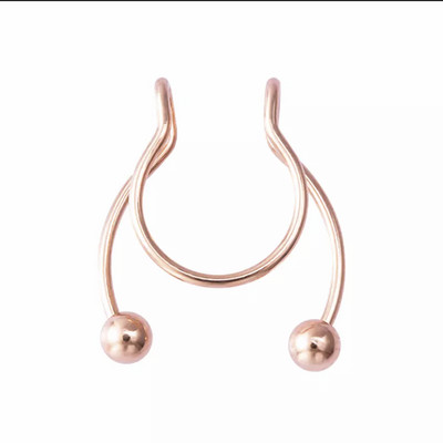 Nou model 2021, 1 buc. Piercing protetic pentru nas, inel protetic pentru nas, culoare din oțel, bijuterii perforate cu perforații false pentru bărbați