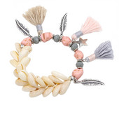 VONNOR papuošalai moterims rankų darbo kriauklės karoliukai apyrankės lydinio lapai žvaigždės pakabukas moteriški vasaros aksesuarai bohemiški kutai apyrankės