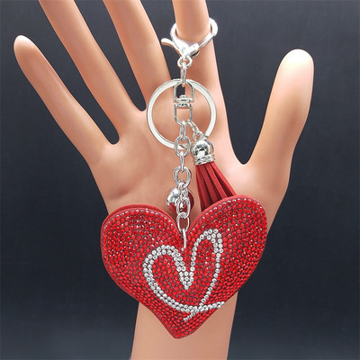 Inimă Cristal Albastru Islam Turcia Ochi Lanț Cheie Culoare Auriu Cioc Breloc Bijuterii Bijuterie Acier Inoxidabil K2805S01