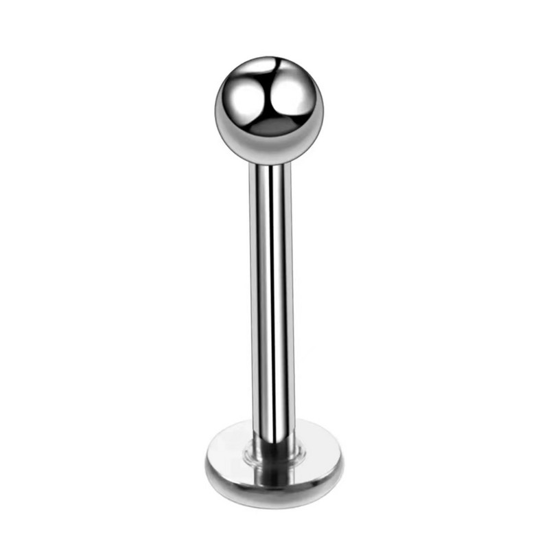 10db G23 Titanium Ball 3/4/5mm 14G 16G belső menetes súlyzó tükör polírozott testpiercing ékszer Ti 6AL-4V ELI
