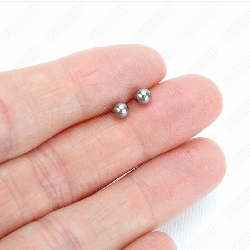 10db G23 Titanium Ball 3/4/5mm 14G 16G belső menetes súlyzó tükör polírozott testpiercing ékszer Ti 6AL-4V ELI