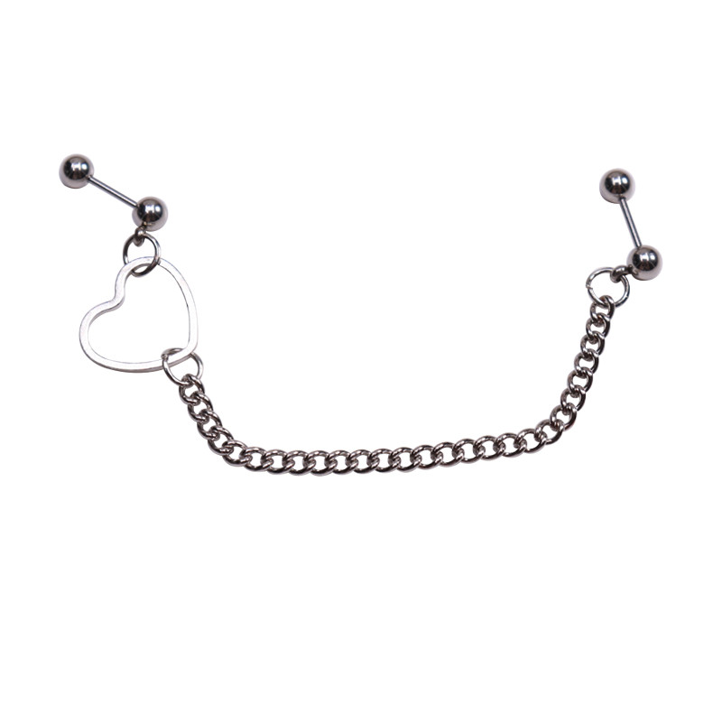 Cercei cu piercing la ureche din oțel inoxidabil Piercing industrial pentru cartilaj Conch Tragus Lobul urechii Cercei tip Helix Barbell Pierc 16G