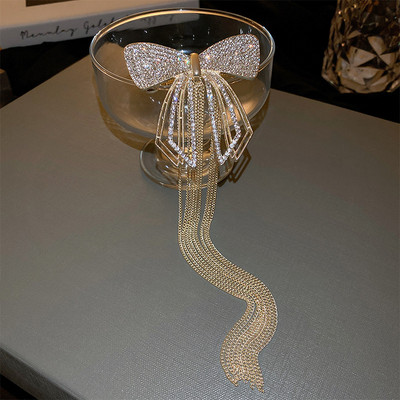 XIALUOKE ciucuri lungi, mozaic, cristal, ac de păr, accesorii pentru păr, pentru femei, bijuterii de păr elegante