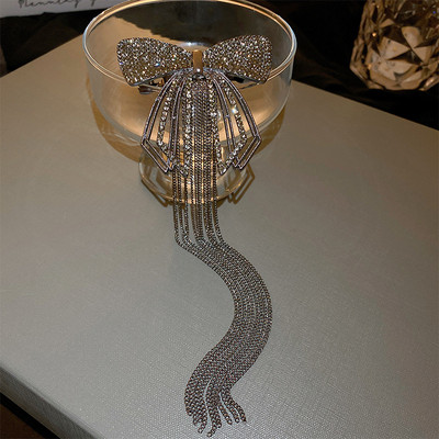 XIALUOKE ciucuri lungi, mozaic, cristal, ac de păr, accesorii pentru păr, pentru femei, bijuterii de păr elegante