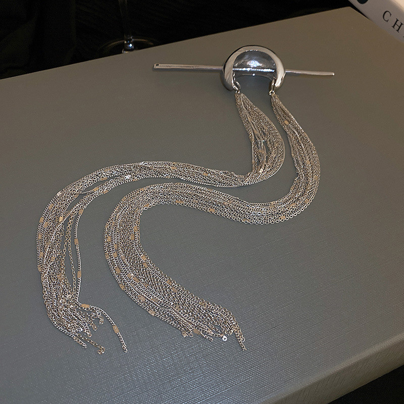 XIALUOKE Agrafe de păr cu arc geometric geometric de epocă pentru femei, bentită cu împletitură, ciucuri lungi, bijuterii de păr, accesorii pentru mireasă