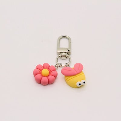1 buc. Breloc cu pandantiv pentru plante cu hrană pentru animale, cheie pentru femei, unic, drăguț, prăjitură cu căpșuni, margarete, koala, geantă de câine, cutie de mașină, lanț de chei K93