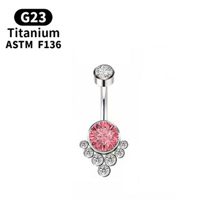 G23 Titan Piercing Titanium Grade Implant Zirconia Piercing Bijuterii pentru corp pentru femei