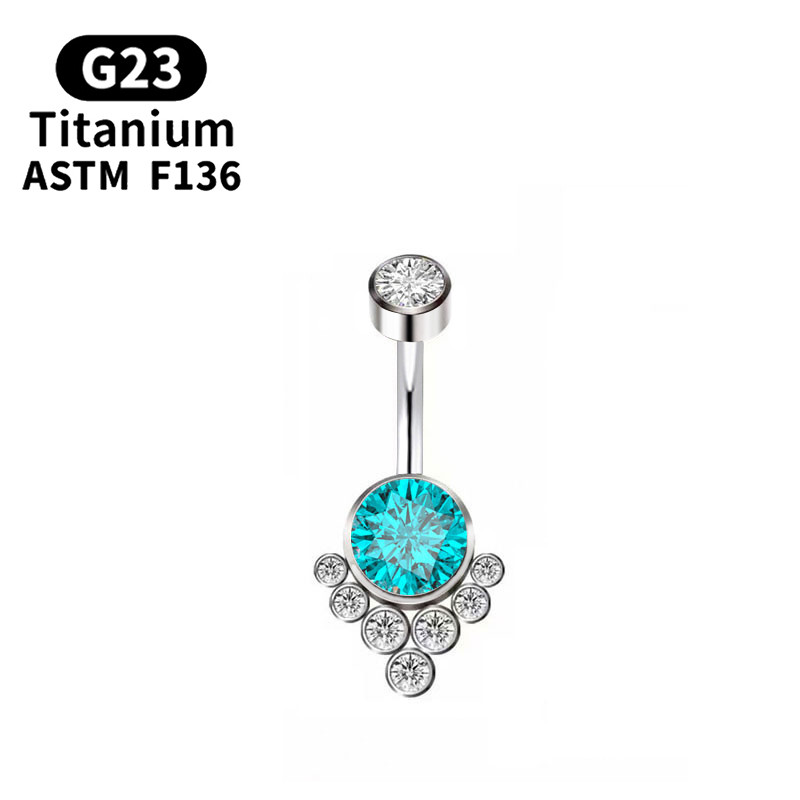 G23 Titan Piercing Titanium Grade Implant Zirconia Piercing Bijuterii pentru corp pentru femei