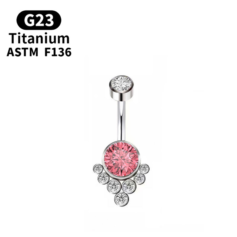 G23 Titan Piercing Titanium Grade Implant Zirconia Piercing Bijuterii pentru corp pentru femei