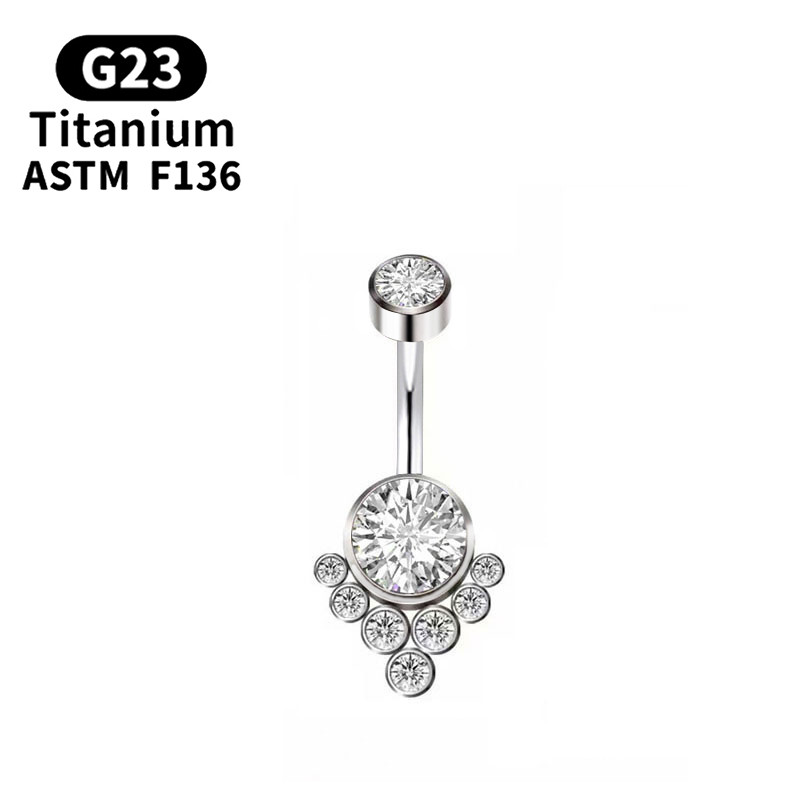 G23 Titan Piercing Titanium Grade Implant Zirconia Piercing Bijuterii pentru corp pentru femei