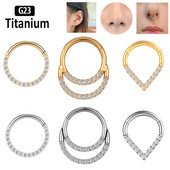 F136 Titán piercing Clicker szegmens karika orrgyűrűk fülbevalók orrszeptum piercing fül Tragus porc Helix ajak fül piercing