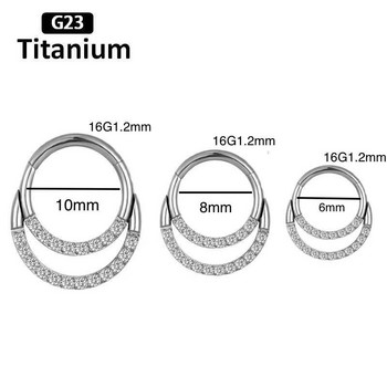 F136 Титаниев пиърсинг Кликър Сегмент Обръч Носни пръстени Обеци Пиърсинг на носната преграда Пиърсинг на ухото Трагус хрущял Хеликс Устна Пиърсинг на уши