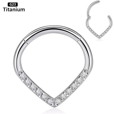 F136 Titán piercing Clicker szegmens karika orrgyűrűk fülbevalók orrszeptum piercing fül Tragus porc Helix ajak fül piercing
