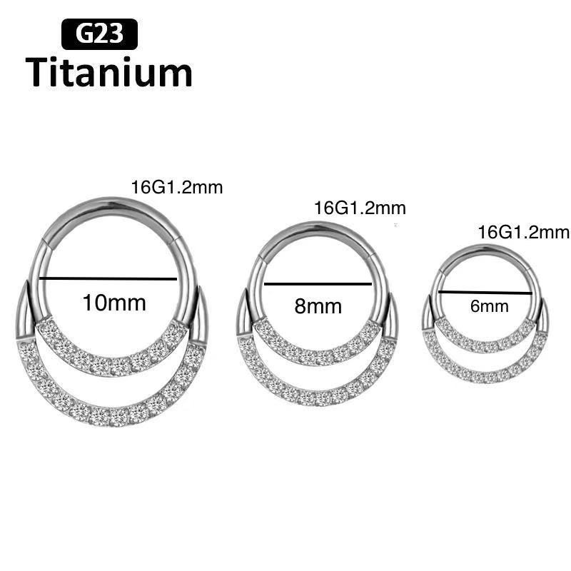 F136 Titán piercing Clicker szegmens karika orrgyűrűk fülbevalók orrszeptum piercing fül Tragus porc Helix ajak fül piercing