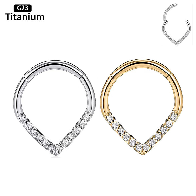 F136 Titán piercing Clicker szegmens karika orrgyűrűk fülbevalók orrszeptum piercing fül Tragus porc Helix ajak fül piercing