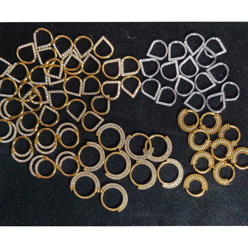 F136 Titán piercing Clicker szegmens karika orrgyűrűk fülbevalók orrszeptum piercing fül Tragus porc Helix ajak fül piercing