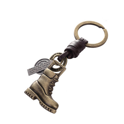 Lanț de chei din piele multi-stil, aripi de chitară, cizme, cheie pentru mănuși, brelocuri metalice, chei de mașină, accesorii pentru cadouri de familie