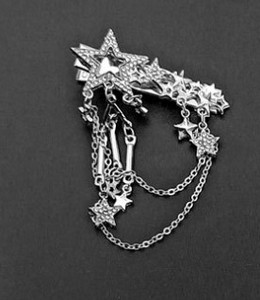 Agrafe de păr rafinate cu stea de cristal Bling strălucitor Accesorii de păr pentru femei, fete, lanțuri elegante, ace de păr cu ciucuri, nou.