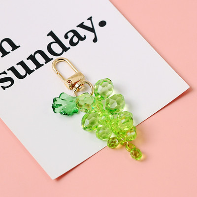 2021 drăguț struguri 3D strass stras cristal arilic pompon breloc mașină breloc cu pandantiv inel accesorii AirPods D525