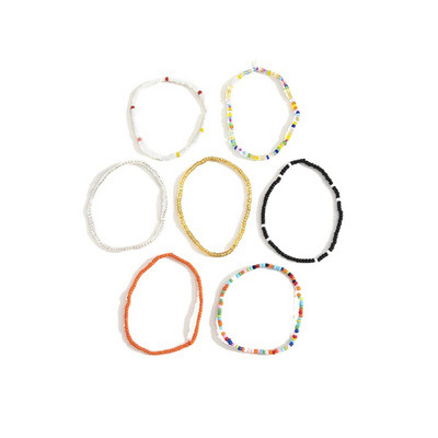 7 kom/komplet narukvica za žene Nakit za stopala u obliku školjke Ljetna plaža Narukvica za bosonogu nogu Ženska kožna narukvica na nozi Boho lanac za noge