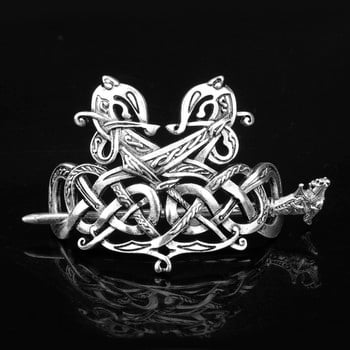 27 Style Viking шнола за коса Celtics Knots Crown Vintage Metal Hair Stick Runes Dragons Slide Щипка за коса Дамски аксесоари за бижута за коса