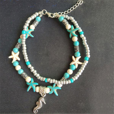 Anklet de epocă pentru femei Brățară de gleznă de plajă Brățară cu pandantiv cu picior țestoasă Boho tobilleras pulsera para tobillo Anklets for Women