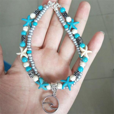 Anklet de epocă pentru femei Brățară de gleznă de plajă Brățară cu pandantiv cu picior țestoasă Boho tobilleras pulsera para tobillo Anklets for Women
