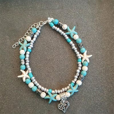 Anklet de epocă pentru femei Brățară de gleznă de plajă Brățară cu pandantiv cu picior țestoasă Boho tobilleras pulsera para tobillo Anklets for Women
