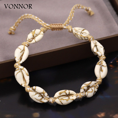 VONNOR Shell anklets Boho rokām darinātas rotaslietas sievietēm meitenēm modes pludmales potīšu aproce uz kājām basām kājām sandales aksesuāri