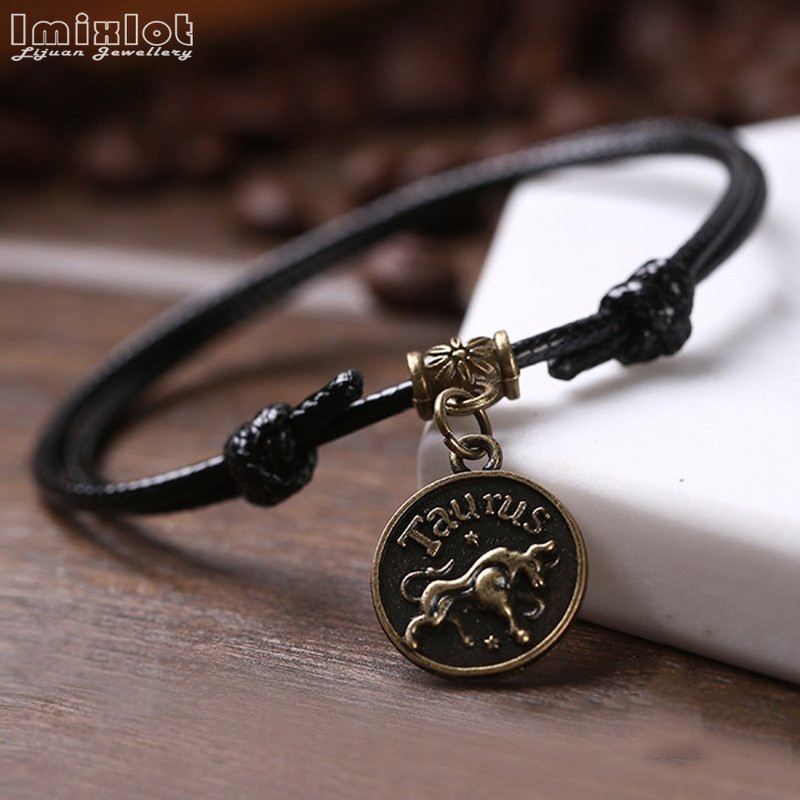 Moda 12 constelații glezne realizate manual frânghie reglabilă gleznă brățară desculț sandală plajă picior lanț bijuterii pentru bărbați femei