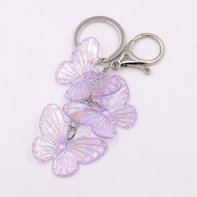 Bijuterii pentru femei Lanț cheie acrilic colorat fluture pandantiv Geanta pentru femeie accesorii pentru breloc pentru mașină Birou Breloc cadou pentru prieteni