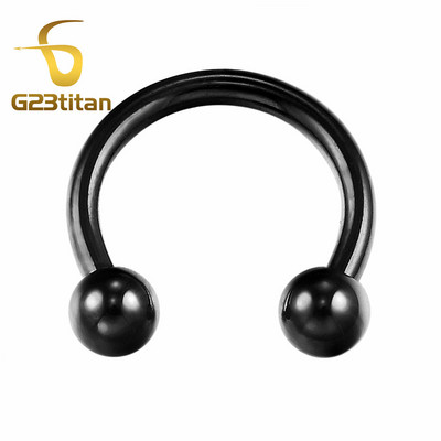 16G hipoallergén titán piercing gyűrűk patkó kör alakú ívelt súlyzó banánbell labret fogságban lévő gyöngyök testékszerek