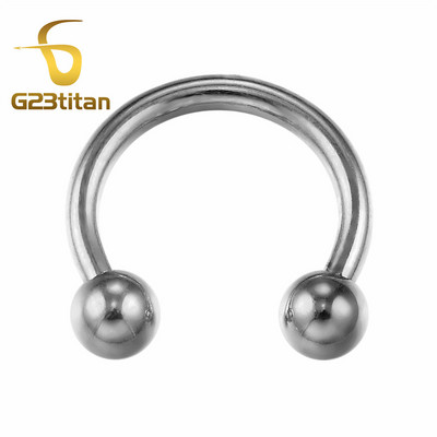 16G hipoallergén titán piercing gyűrűk patkó kör alakú ívelt súlyzó banánbell labret fogságban lévő gyöngyök testékszerek