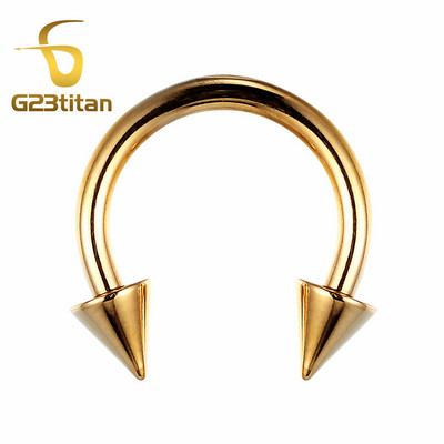 16G hipoallergén titán piercing gyűrűk patkó kör alakú ívelt súlyzó banánbell labret fogságban lévő gyöngyök testékszerek