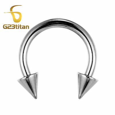 16G hipoallergén titán piercing gyűrűk patkó kör alakú ívelt súlyzó banánbell labret fogságban lévő gyöngyök testékszerek