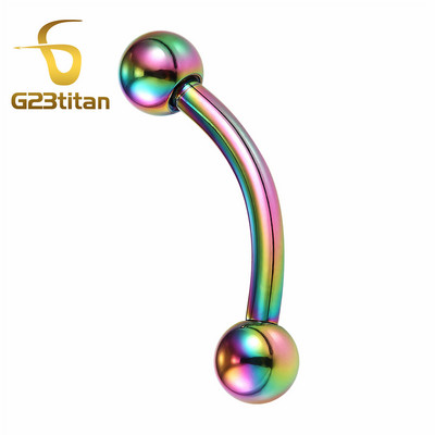 16G hipoallergén titán piercing gyűrűk patkó kör alakú ívelt súlyzó banánbell labret fogságban lévő gyöngyök testékszerek