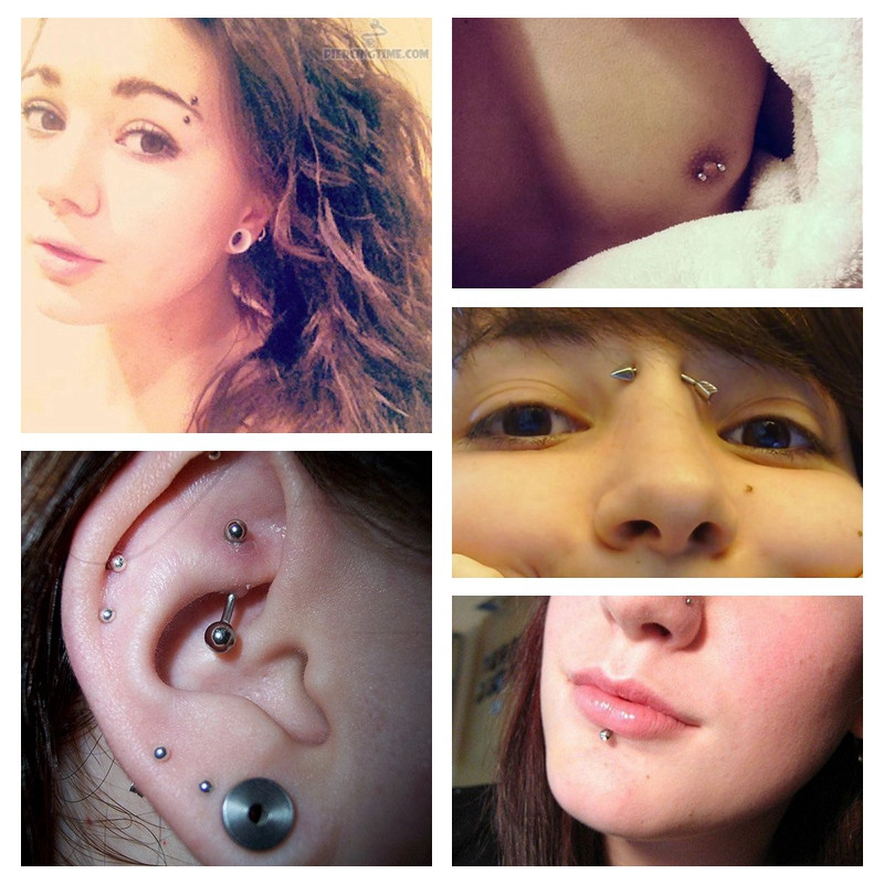 16G hipoallergén titán piercing gyűrűk patkó kör alakú ívelt súlyzó banánbell labret fogságban lévő gyöngyök testékszerek
