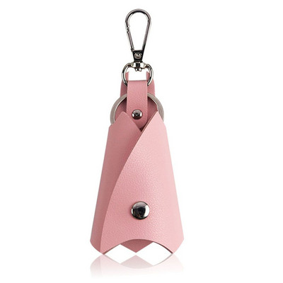 Breloc din piele în formă de spargător de vânt Bărbați, femei, Suport chei, Husă organizatoare, Portofel pentru chei de mașină, Geantă pentru chei pentru menajeră